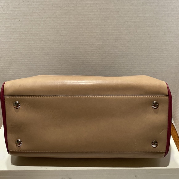 COACH (No. C1373-25807) Legacy “Haley” 2-Tone (Tan/Burgundy) Large Satchel - Picture 10 of 16